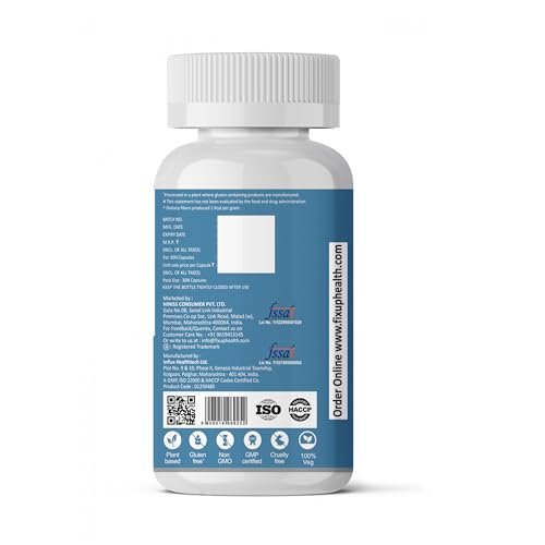 Image of Fixuphealth Probiotics Supplement for Gut Health 50 Billion CFU | Probiotic Capsules with Prebiotics, Cranberry, Vitamin C & Zinc | Digestive Health & Immunity Support | Plant Based | 30 Capsules