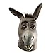 molezu Maschera Asino,Maschera Adulti Asino Lattice Maschera per Halloween, Maschera Animale in Lattice Cosplay del Costume Deluxe per Adulti