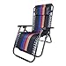 Inclinable Pliante Chaise,Chaise Longue Au Soleil À L'Extérieur Zéro Gravity Chaise Pliante Chaise De Lit De Siège De Siège De La Terrasse Jardin Treaufliner-Rayures Bleues Et Blanches