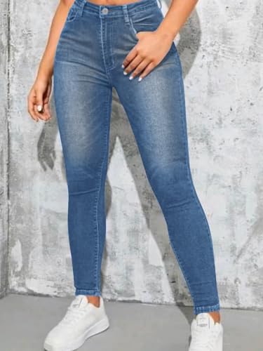 Women's Jeans Trendy Classic Stretch Skinny Shaping Mid Rise Work Danim Pants (Pack of 2)3