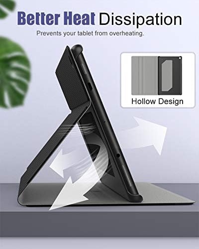 MoKo Case for All-New Fire HD 10 Tablet (7th / 9th Generation, 2017/2019 Release) - Lightweight Stand Folio Shockproof Cover Protector with Auto Wake/Sleep for Fire HD 10.1 Inch, BLACK