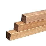Quadratleisten Abschlussleisten Sockelleisten Eiche Massivholz 20x20x2300mm (Eiche GEÖLT)