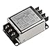 1-Phase 2-Stage Power Line Filter for Industrial Grade AC Power Supply Noise Suppression, Single Phase Two Stage Filter with 3A/6A/10A/20A Options, Alloy Shell, 250V Rated(6A)