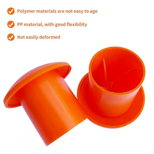 Capuchons champignons de sécurité orange pour fer à béton 160 pcs