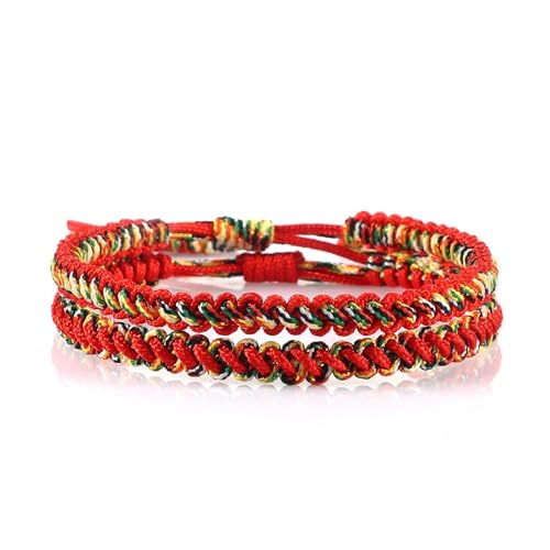 Pulsera trenzada de cuerda ajustable estilo punk boho para hombre y mujer