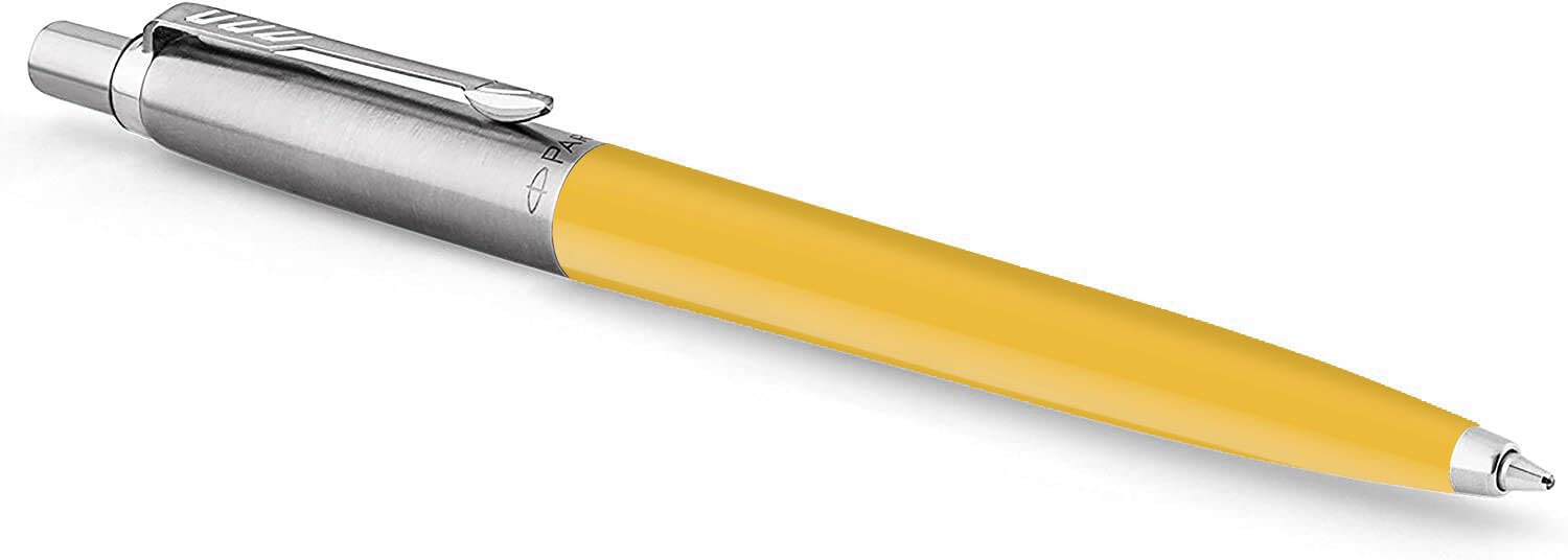 Parker Jotter Ballpoint Pen Set| Sunshine Yellow, Blue Denim | Fancy logo embossed Pencil Case | Perfect for Gifting | Ideal for School, Office, or Daily Use - Image 4