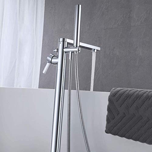 Robinet baignoire autoportant stable sans fuite avec douchette - 3