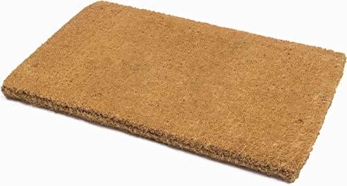 Fab Habitat Floral Extra Thick Doormat - Handwoven, Durable - Natural Coir - Entryway, Front Door, Porch, Patio - Minimalist Natural (18" x 30" Thick)