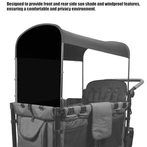 Image of Side Breathable Sunshade Canopy with Clamps,Front and Rear Fence Shields Compatible with Wonderfold Stroller Wagons W2 /W4 All Model(1 Pack)