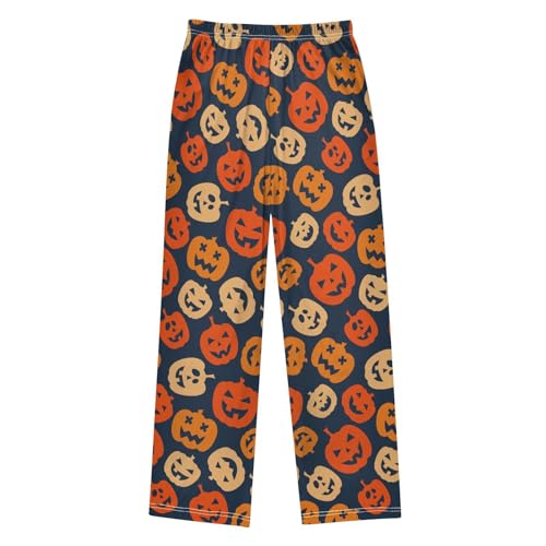 Halloween Pumpkin Pajama Pants Wide Leg Pj Bottoms Lounge Comfy Soft Casual Sleep Pants2