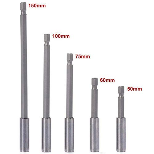 Obpsfy 10Pcs Bit Holder Magnetic Extension Screwdrivers Socket, 1/4" Hex Shank Quick Release Drill Bits Holder Tools Set For Screws, Nuts, Drills, Handheld Drivers (2", 2.3", 3", 4", 6") #TOP1