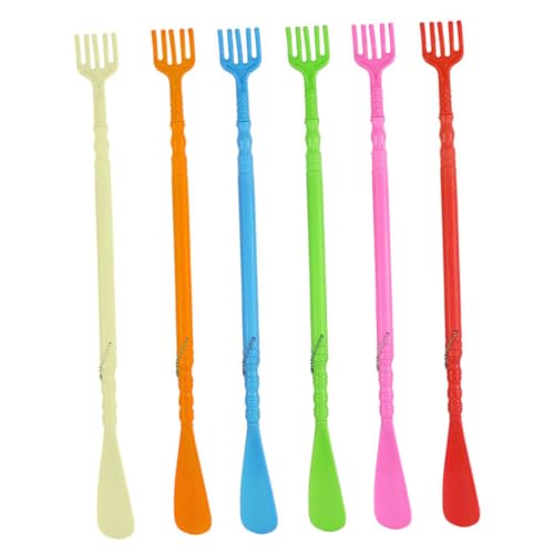 WOFASHPURET 6 piezas Calzadores de Mano Multifuncionales con Diseño de Doble Extremo Rascador de Espalda Ergonómico y Material Duradero para Facilitar Poner Calcetines y Zapatos sin Agacharse