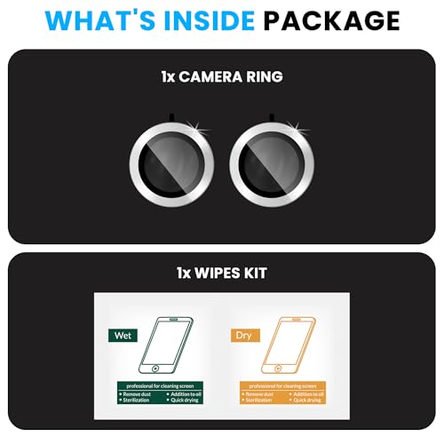 Image of FIRST MART Silver Camera Ring Guard Protector for Vivo V70 FE | Tempered Glass with Metal Alloy Rings, HD Clear, Scratch Resistant, Case-Friendly | Pack of 1