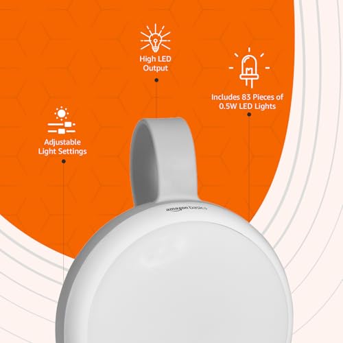 Image of amazon basics Rechargeable 180 3.7V 2400Mah Light Lantern | 3-in-1 Multi-Mode | Replaceable Battery & Type-C Charging : Amazon.in: Sports, Fitness & Outdoors, White