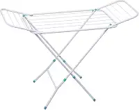 Varal de Chão para Secar Roupas Maxi Grande Branco 25kg 180X105X50CM com Abas Original Casa Buritis