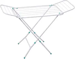 Varal de Chão para Secar Roupas Maxi Grande Branco 25kg 180X105X50CM com Abas Original Casa Buritis