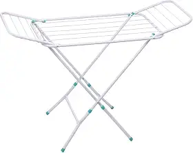 Varal de Chão para Secar Roupas Maxi Grande Branco 25kg 180X105X50CM com Abas Original Casa Buritis