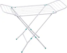 Varal de chão Dobravel em Aço Reforçado Slim com Abas Retrátil Não Enferruja Suporta 30 kg de Roupas Úmidas Ideal para Casa Apartamento e Lavanderia Braco