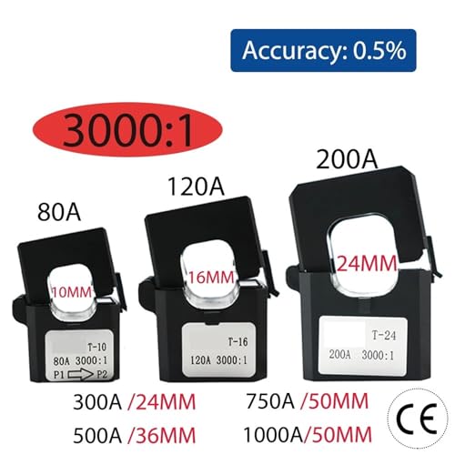 Transformateur de courant ouvrant 80A haute fréquence à pince micro
