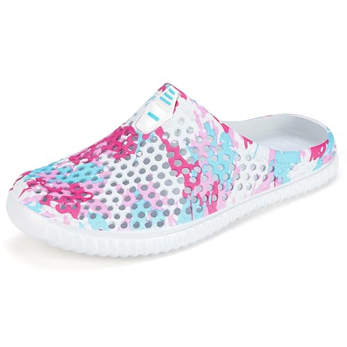 SAGUARO Clogs Herren Damen Sommer Gartenschuhe Atmungsaktiv Bunt 36EU