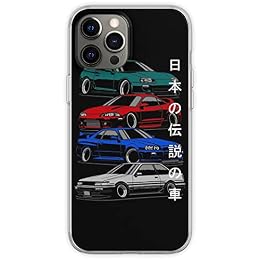 Compatible with iPhone 11 Case Classic JDM Legends Japanese Super Racing Car Soft & Flexible TPU Shockproof Print Transparent Phone Case Cover