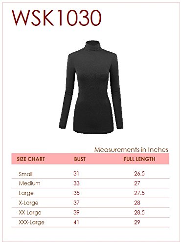 Ll Wsk1030 Womens Long Sleeve Bed Turtleneck Pullover Sweater M Purple #TOP5