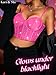 Kaei&Shi Sequin Rhinestone Corset Top,Sparkly Busiter Top for Women Going Out Neon Pink Small