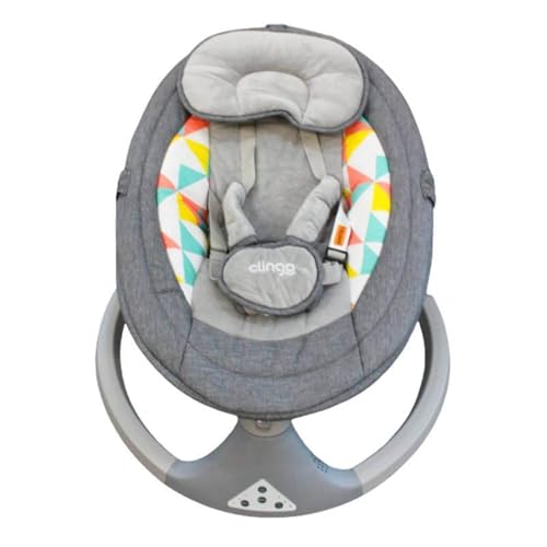 Clingo Balanço Automático para Bebê com Controle Remoto, Bluetooth, Sons Suaves, Tecido Macio, Apoio de Cabeça e Entrada USB – Até 18kg