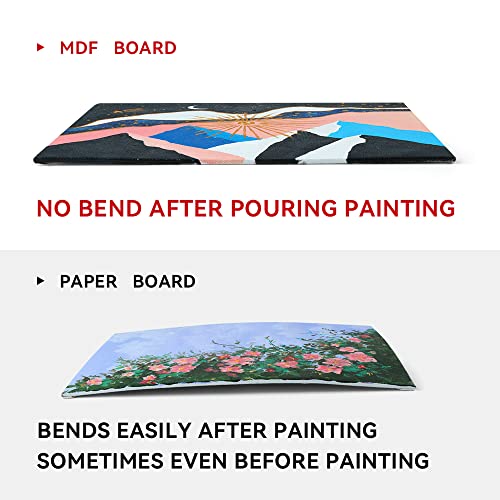 Transon 9X12In Mdf No Warping Artist Painting Canvas Panel Board 12-Pack Acid-Free Primed For Normal And Heavy Duty Painting #TOP2