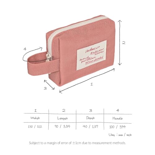 Image of Monolike Archive 247 Handy Pouch, Navy - Small Nylon Pouch, Portable Cosmetic & Toiletry Case, Tech Cable Organizer, Daily Storage Bag