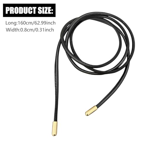 Stylish Thin Girdle Women's PU Leather Waist Chain Belt 160cm Long Chain Waistband For Dress And Coat Decoration4