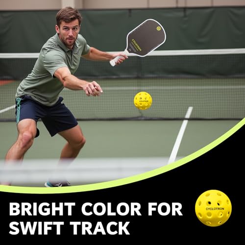 Image of cyclotron 6-Pack Premium Pickleball Balls - USAP Approved, 40 Holes Outdoor /Indoor Pickle Balls with Bag, Perfectly Balanced, High Bounce True Flight, Pickle Ball for Tournament Play