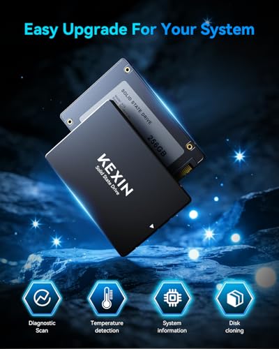 Image of KEXIN 256GB Internal Solid State Drive SATA III Internal SSD 256G up to 500MB /s 2.5-inch SATA 3.0 Internal Drive 3D NAND Flash Internal SSD for Laptop PC Storage and Upgrade