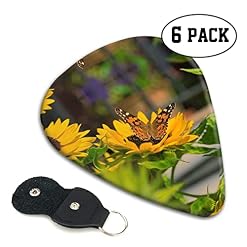 Sunflower Butterfly Lot de 6 médiators pour guitare acoustique, guitare électrique, basse, ukulélé – fin, moyen et épais - Les Beatles, Paul McCartney, John Lennon, RIngo Starr, George Harrison Sunflower Butterfly Lot de 6 médiators pour guitare acoustique, guitare électrique, basse, ukulélé – fin, moyen et épais – Image 2