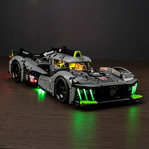 Led Light Kit for Lego Technic Peugeot 9X8 24H Le Mans Hybrid Hypercar 42156