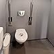 Aufkleber für Toilettenschüssel - Nichts in die Toilette werfen - 6 runde Aufkleber - 9,5 cm