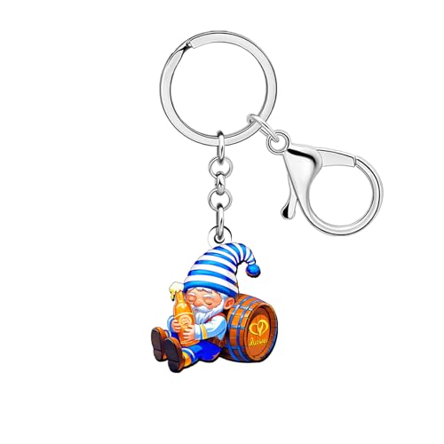 Porte-clés gnome bière acrylique WEVENI ultra léger et résistant