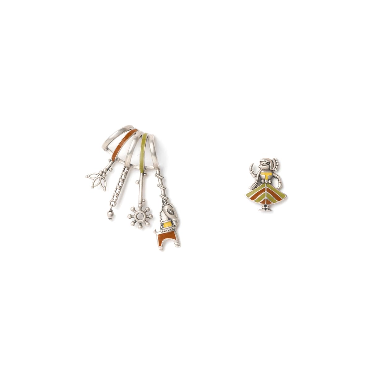 Shaya By Caratlane Ashwa O Naari Earrings In Oxidised 925 Silver For Women (B0CLM3XN4F) Amazon Price History, Amazon Price Tracker