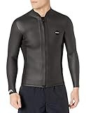 RVCA Men's Standard Front Zip Smoothie Wetsuit Jacket, Black, S