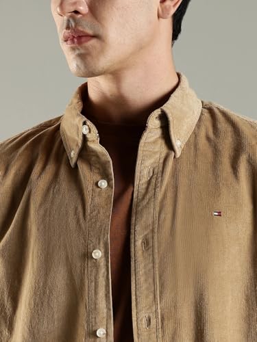 Image of Solid Regular Fit Cotton Shirt
