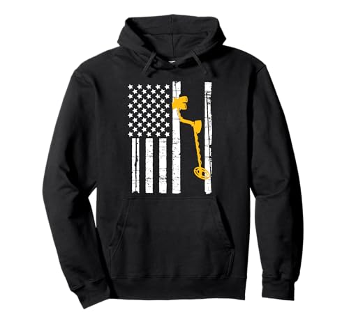 Metal Detector USA flag Sudadera con Capucha