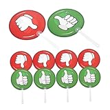Yardwe 10pcs Handheld Voting Paddles for Classroom Engagement Double-Sided Feedback Signs for Interactive Teaching Activities Plastic Design for Students of All Ages
