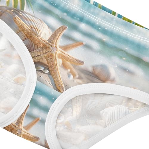 Bright Girls Underwear Toddlers 2t Cotton Girl Panties Cute Summer Starfish Seashells Beach Briefs Kids Undies4