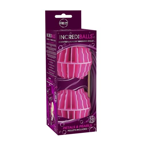 airpure INCREDiBALLS Scented Laundry Washing Balls Starter Pack-Petals & Pearls, Pink, One Size