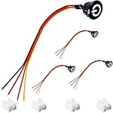 DAOKAI Set di 4 interruttori dimmer touch per luci LED, 12 V DC, interruttore dimmer touch per luci LED, ON/OFF, continuo, 3,7 V-12 V DC, barra luminosa, nero, diametro foro 13 mm