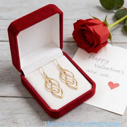 18K Gold Plated Earrings for Women Hypoallergenic Statement Earrings for Girl Trendy Fashion Jewelry Gifts(Gold) - Image 2