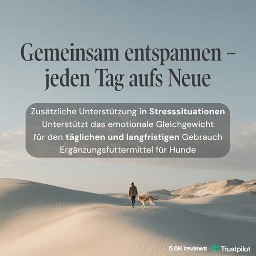 Feelings Control - Beruhigungsmittel für Hunde bei Angst, Stress & Unruhe - natürliche Anti-Stress Beruhigungstabletten bei Reisen, Feuerwerk & Nervosität - 90 Tabletten à 1000 mg - Sensipharm