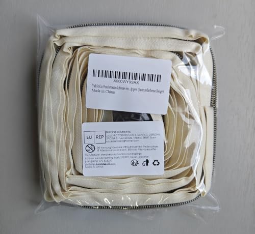 YaHoGa #5 Antique Brass Metallic Nylon Coil Zippers Continuous Zipper Tape (9 Meters + 20pcs Sliders) for Sewing Tailor DIY Craft Bag (Anti-Brass Beige) - Image 3