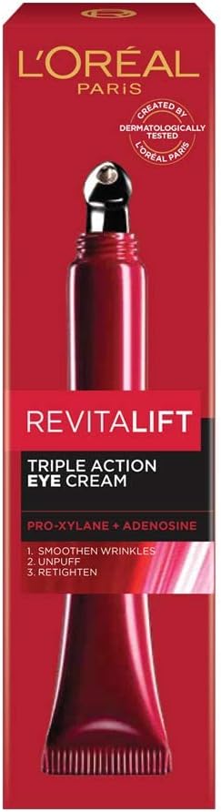 L'Oreal Paris Revitalift Triple Action Eye Cream, 15 ml (Spain Product)