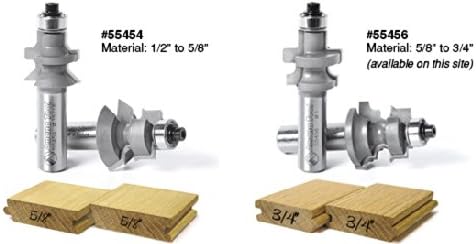 Amana Tool - 55454 2Piece Carbide Tipped Flooring 1-1/4 Dia x 3/4 x 1/2" Shank Set Wi